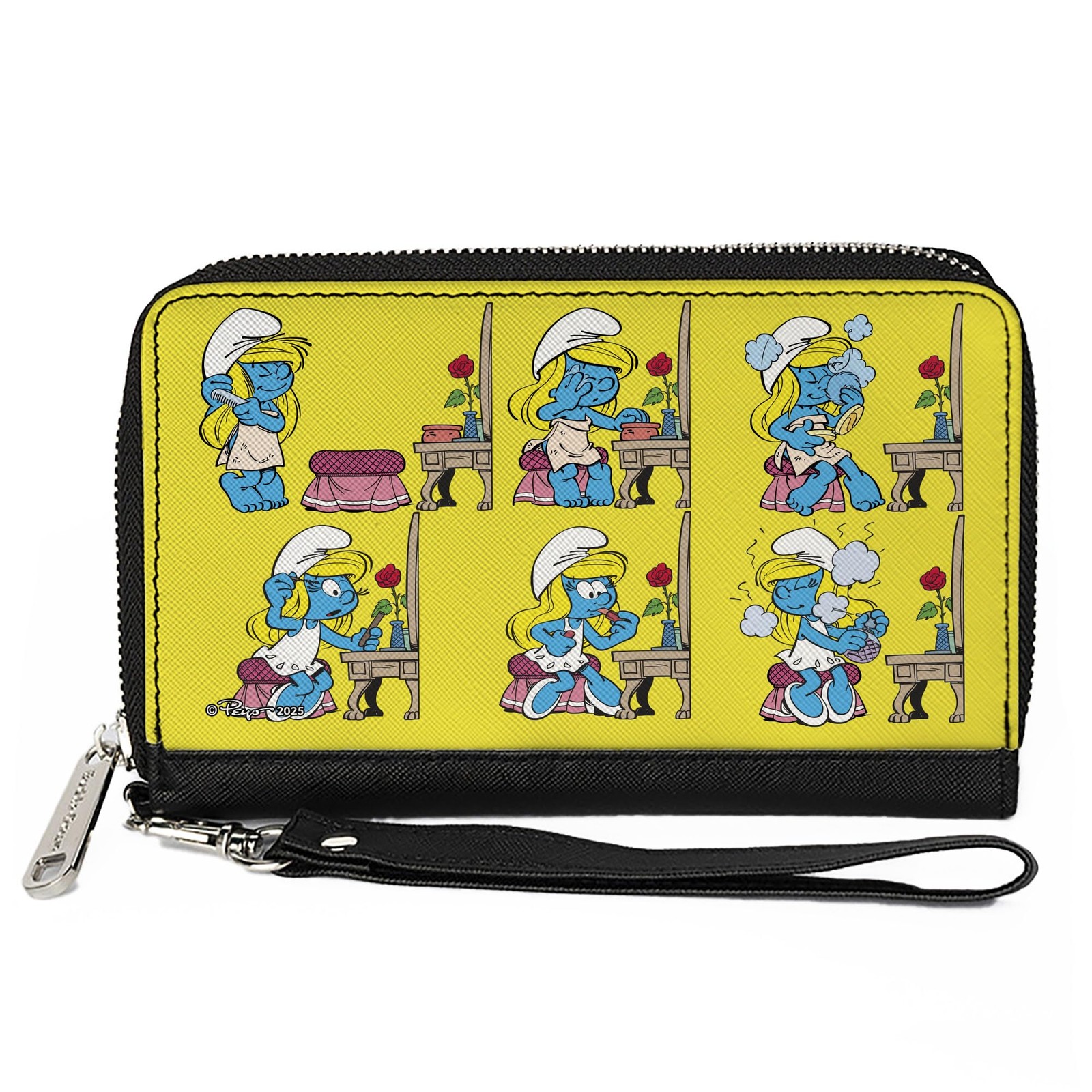 Pu Zip Around Wallet Rectangle – The Smurfs Smurfette Make-Up Vanit… ACC NEW