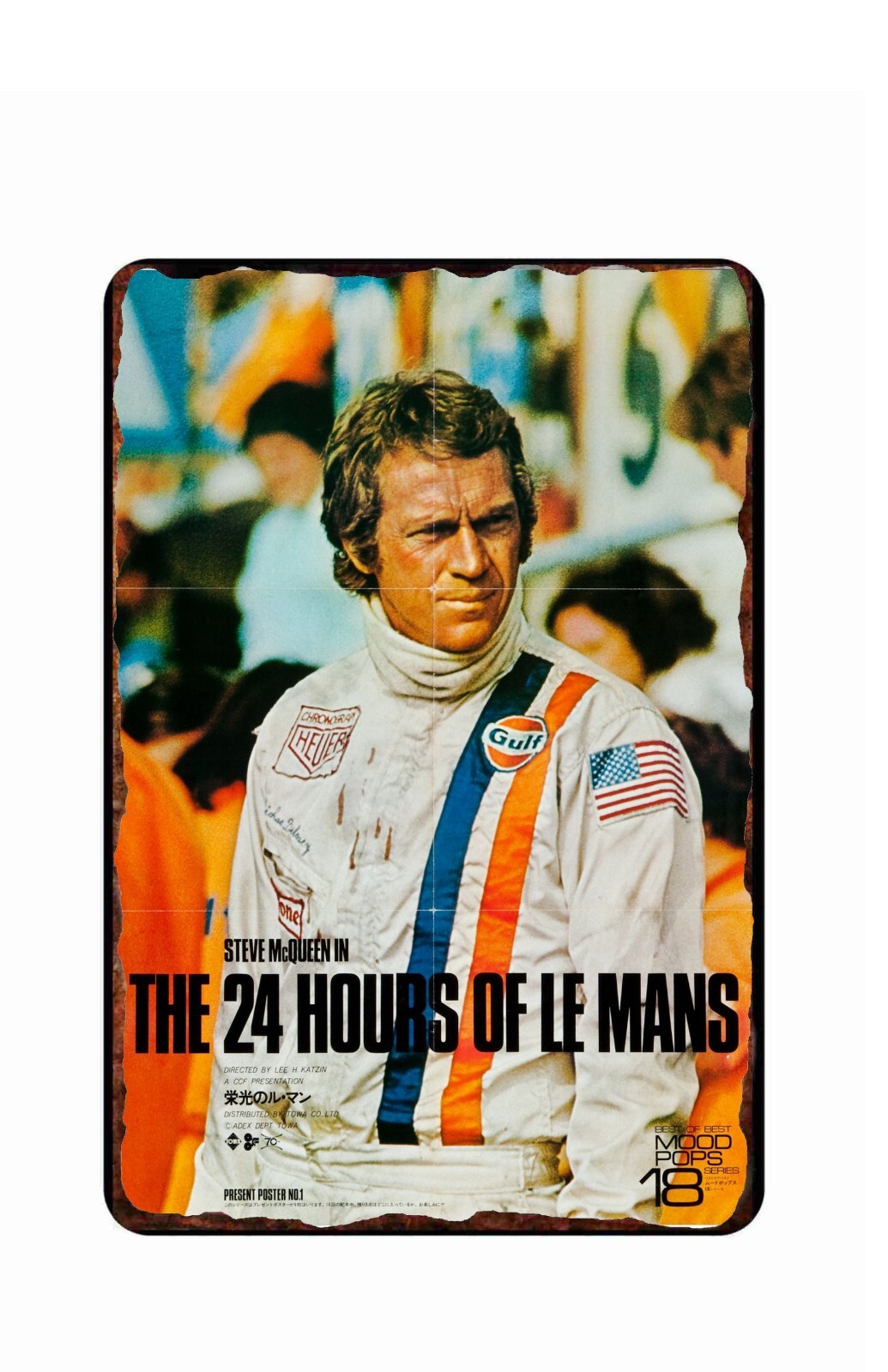 24 Hours Of LA Mans Car Car Racing All Metal Tin Sign 8 x 12