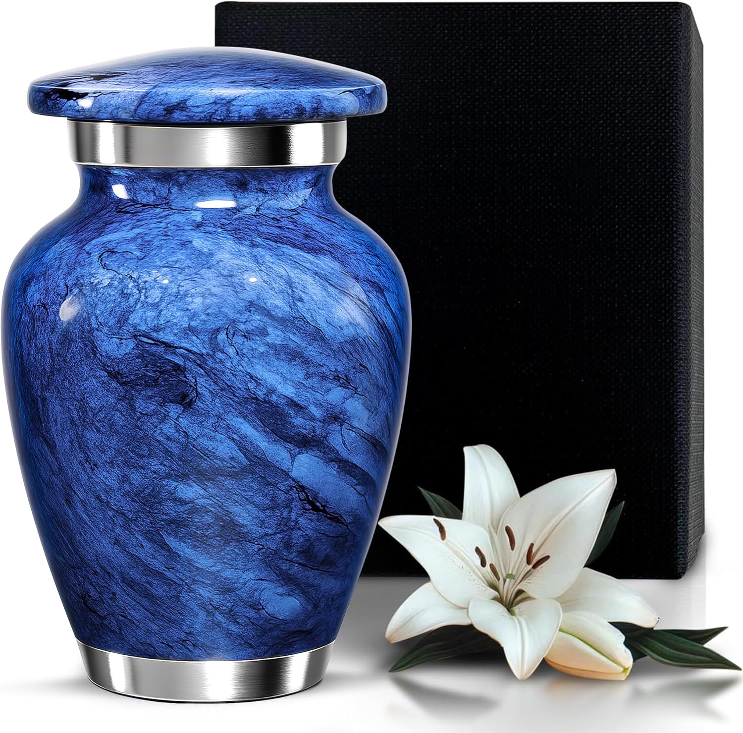 Marble Urn for Ashes Adult Male & Female – Handcrafted Cremation Urns for Human