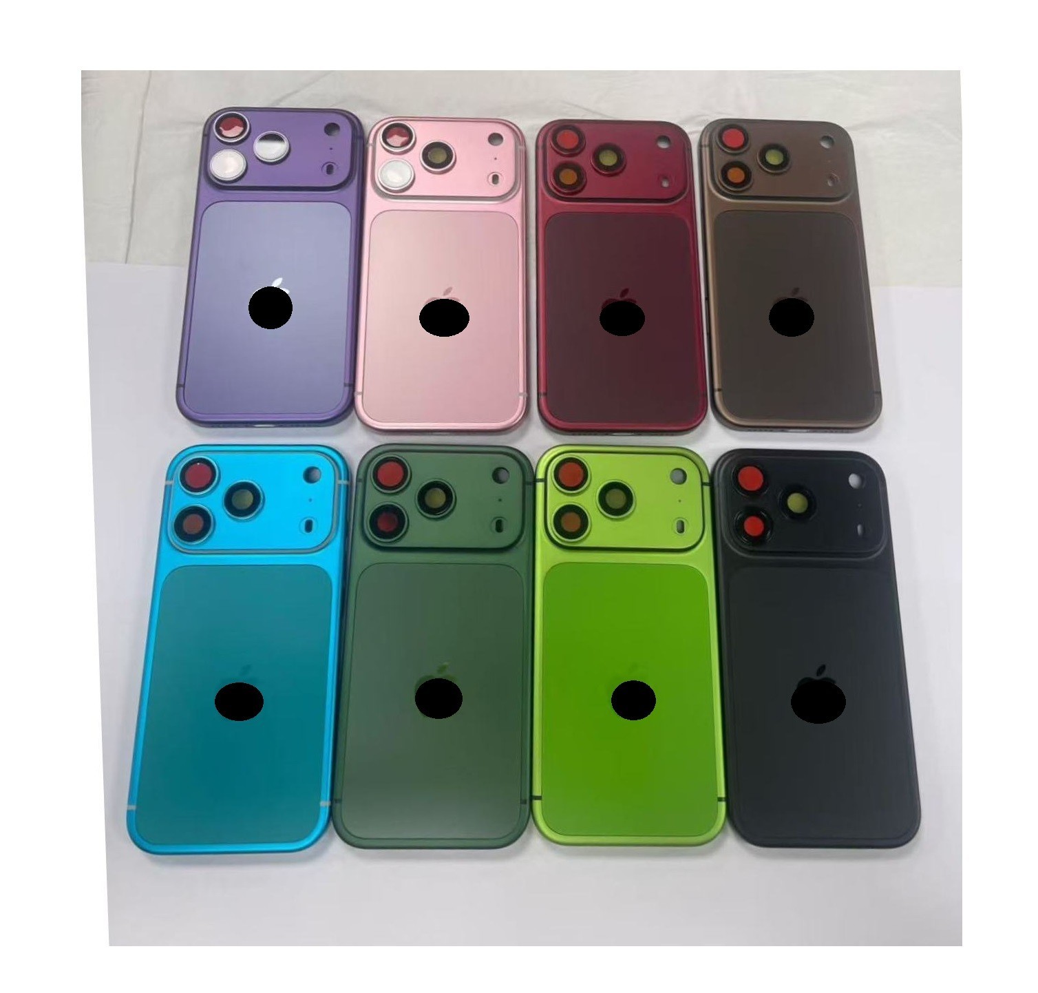 New 9 Color Back Housing Frame with Camera Button Repair for iPhone 17 Pro/Max