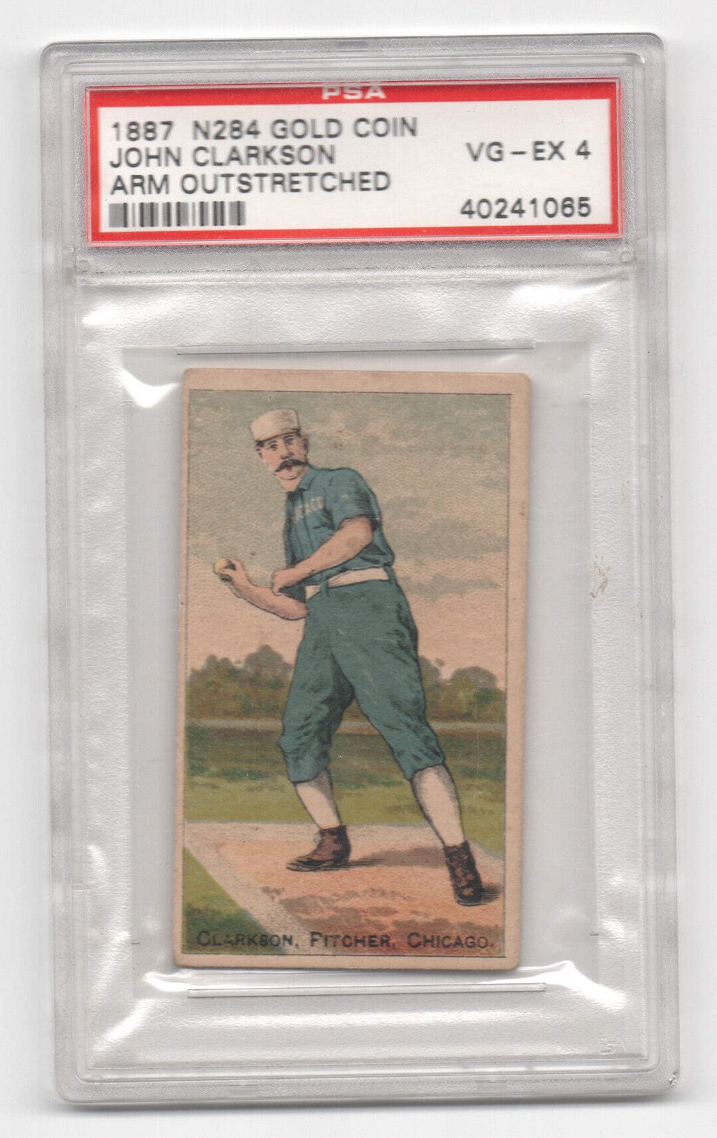 1887 N284 Gold Coin John Clarkson PSA 4 VG-EX Rare Pre-War Baseball Card