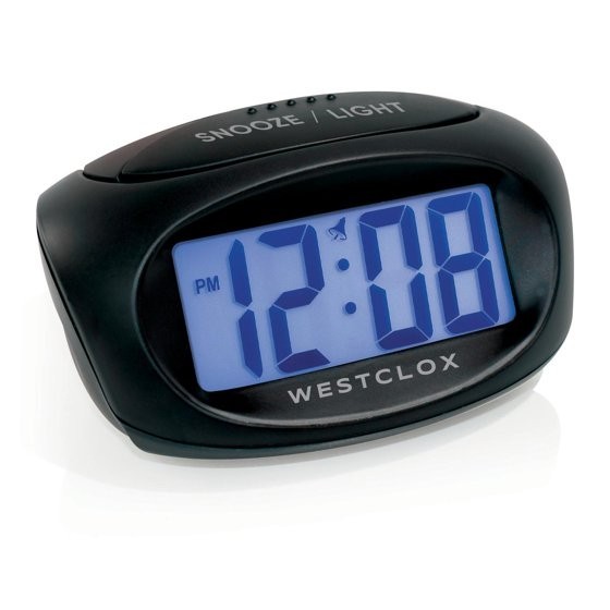 Westclox 1″ LCD Alarm Clock – Large Digits with Blue Backlight