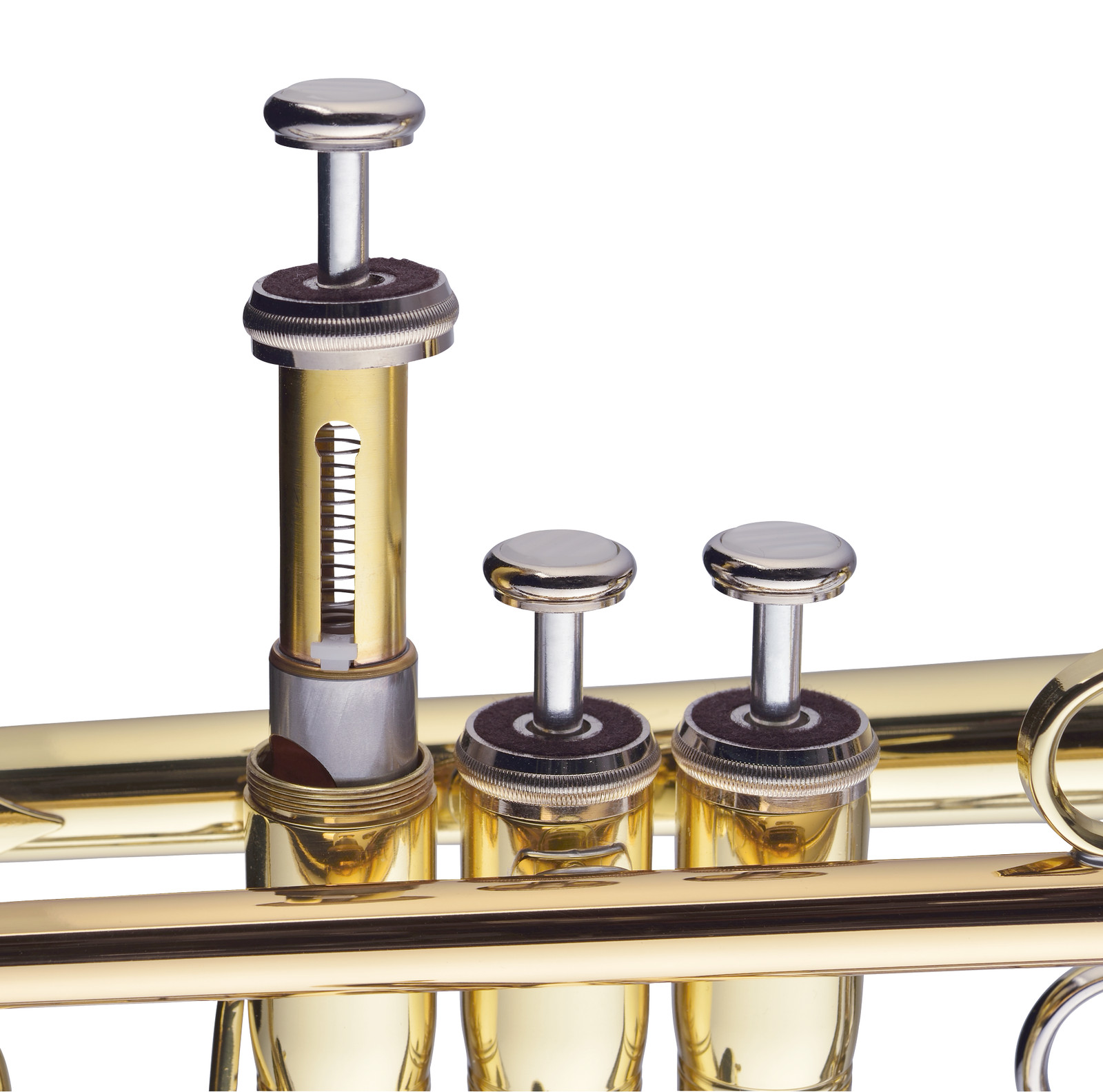 Jupiter JTR700RQ Bb Trumpet – Gold Brass Bell, Stainless Steel Valves, Incl.