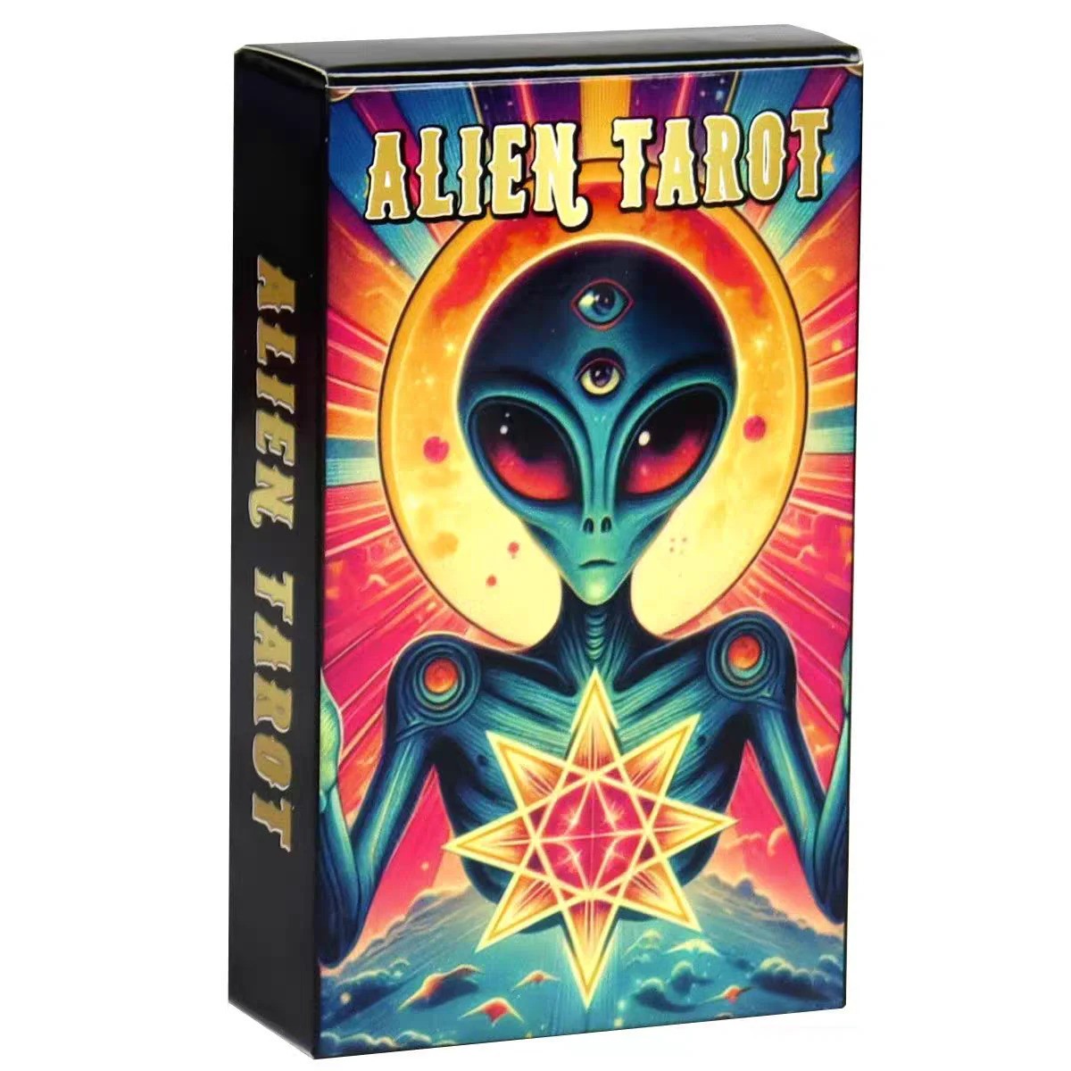 Sci-Fi Tarot Deck 78 Cards – Futuristic Space Tarot, Robot & Alien Divination