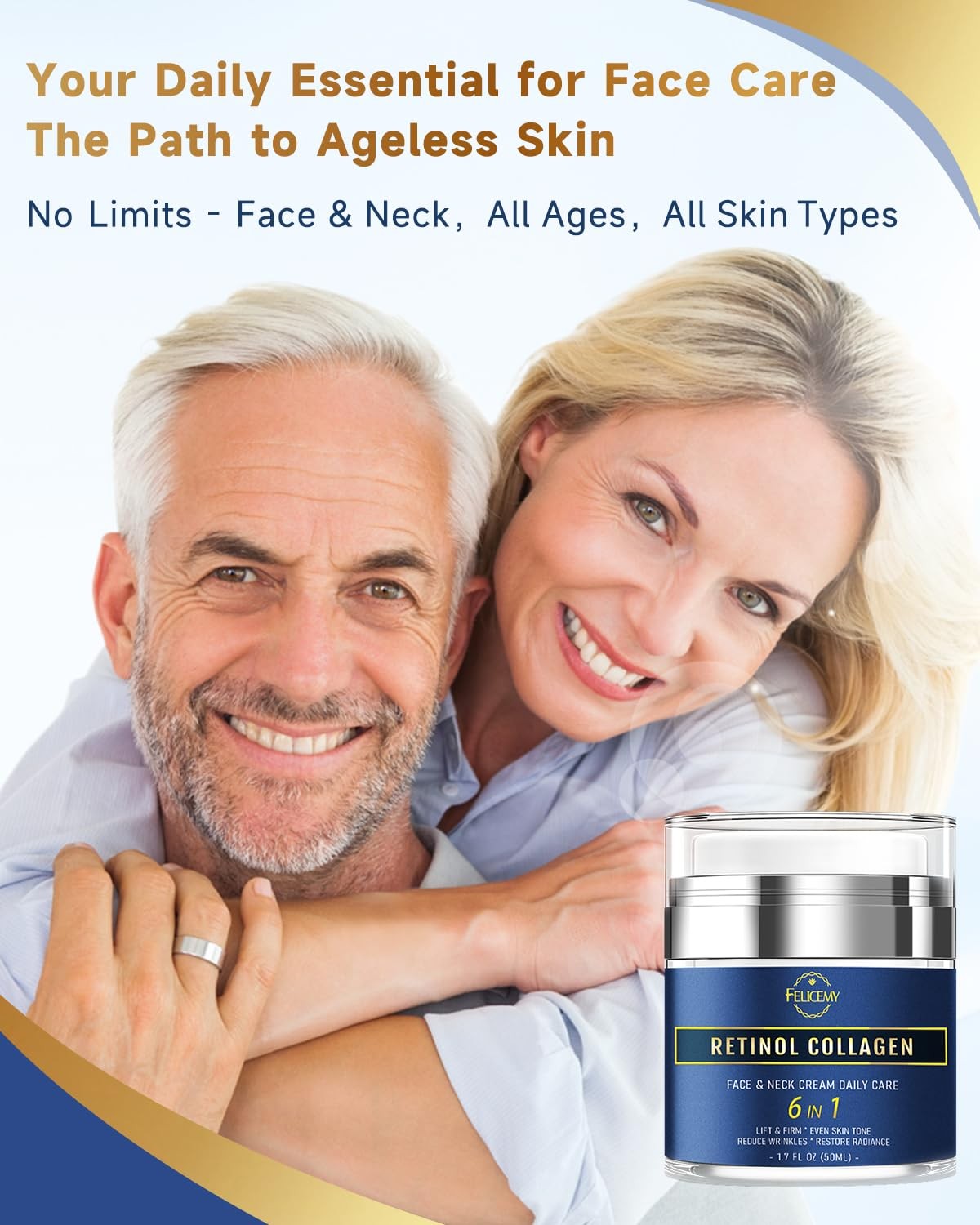 Felicemy 6-in-1 Face Cream for Men, Mens 1.7 Fl Oz (Pack of 1)