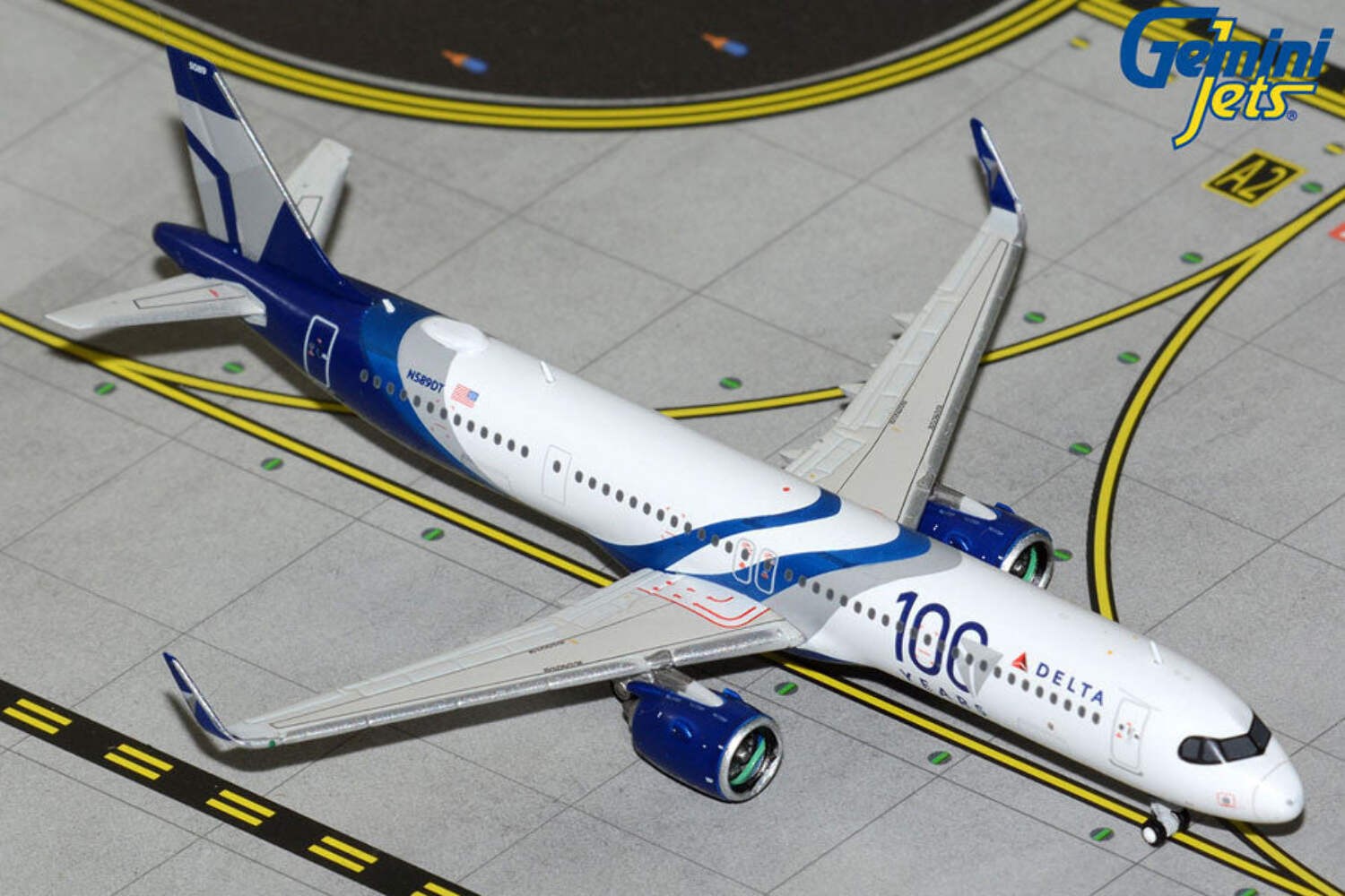 GeminiJets Delta Air Lines Airbus A321NEO N589DT “100 Years” 1/400 Aircraft Scal