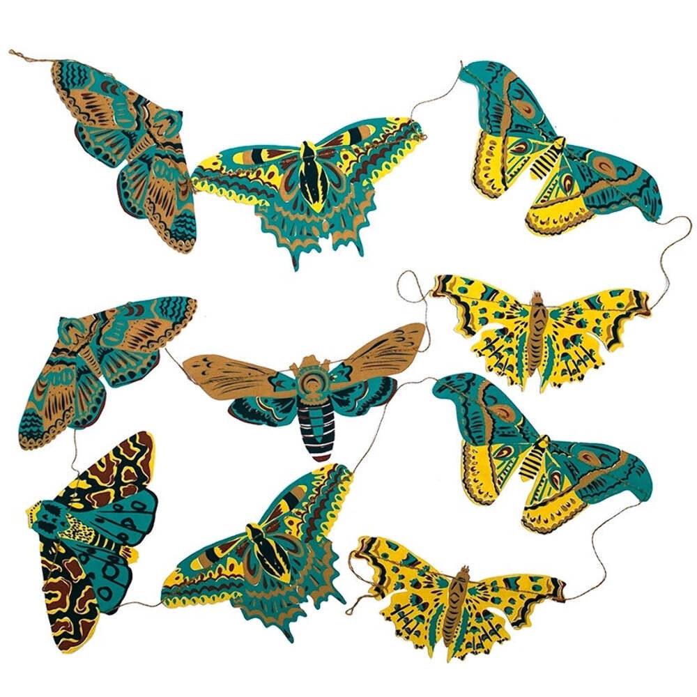 Hand-Sewn Moths Paper Garland | East End Press