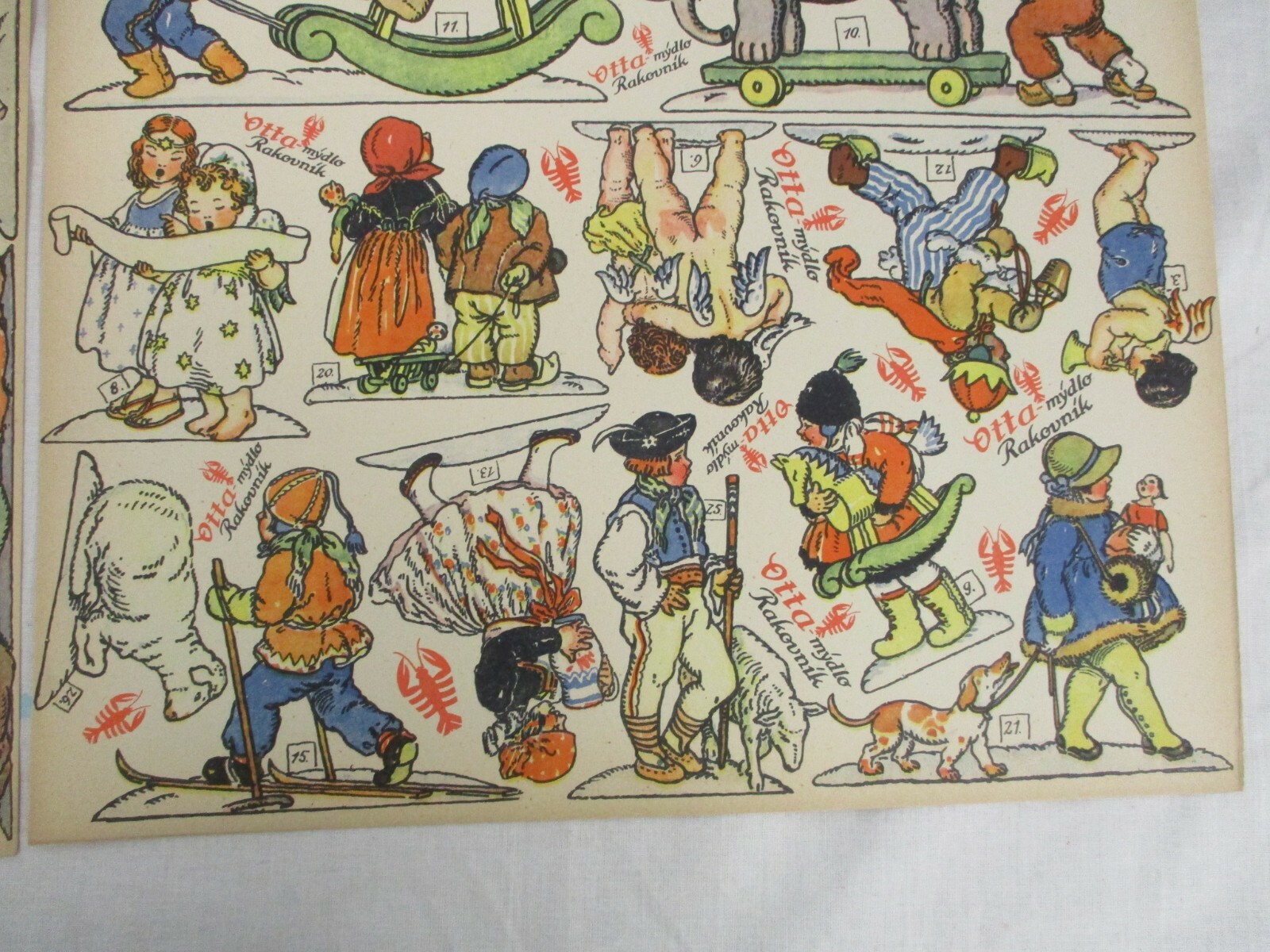 ANTIQUE CZECHOSLOVAKIA PAPER DOLL CHRISTMAS NATIVITY ~ UNCUT ~ RARE FIND!