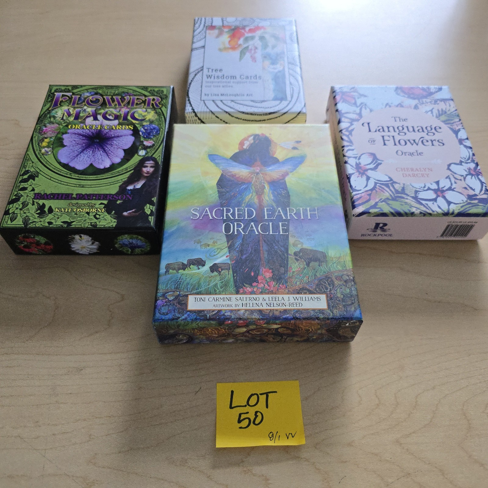 Oracle Card Lot Of 4 Tree Wisdom Cards Language Of Flowers Magic Sacred Earth