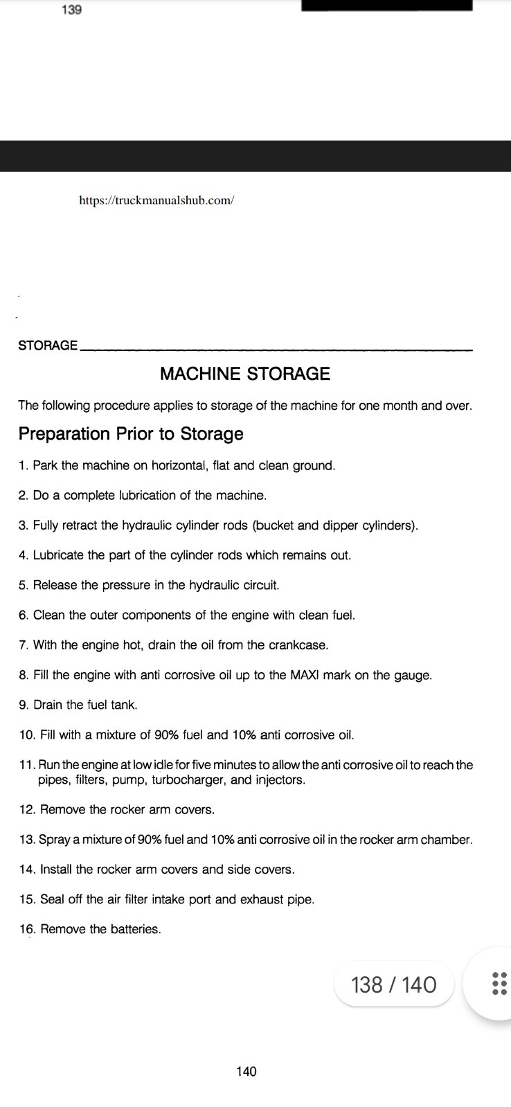 CASE 1088 LONG TRACK EXCAVATOR PDF Manual 140 page