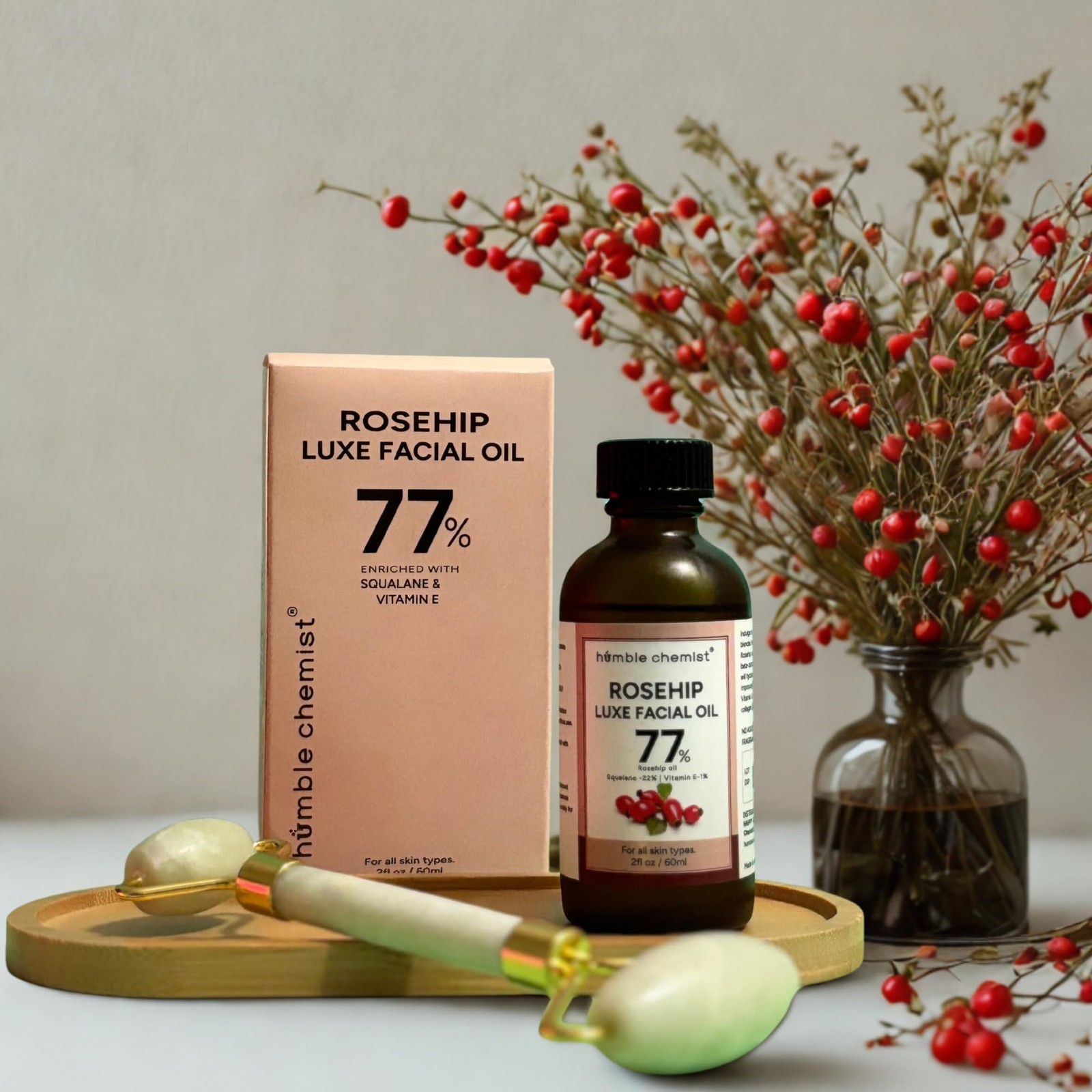 Humble chemist 2in1 Rosehip Luxe Face Oil, 77% 2 Fl Oz (Pack of 1)