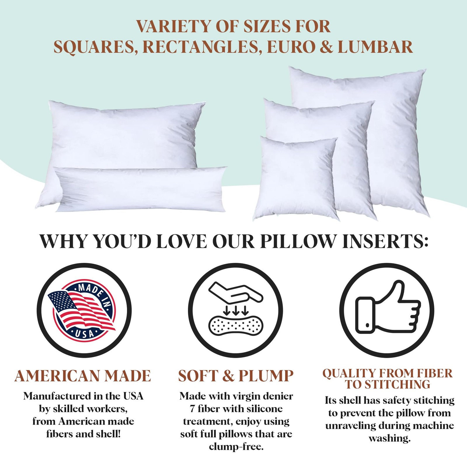 Pillowflex Synthetic Down Pillow Insert – 16×26 16 Inch by 26 Inch, White