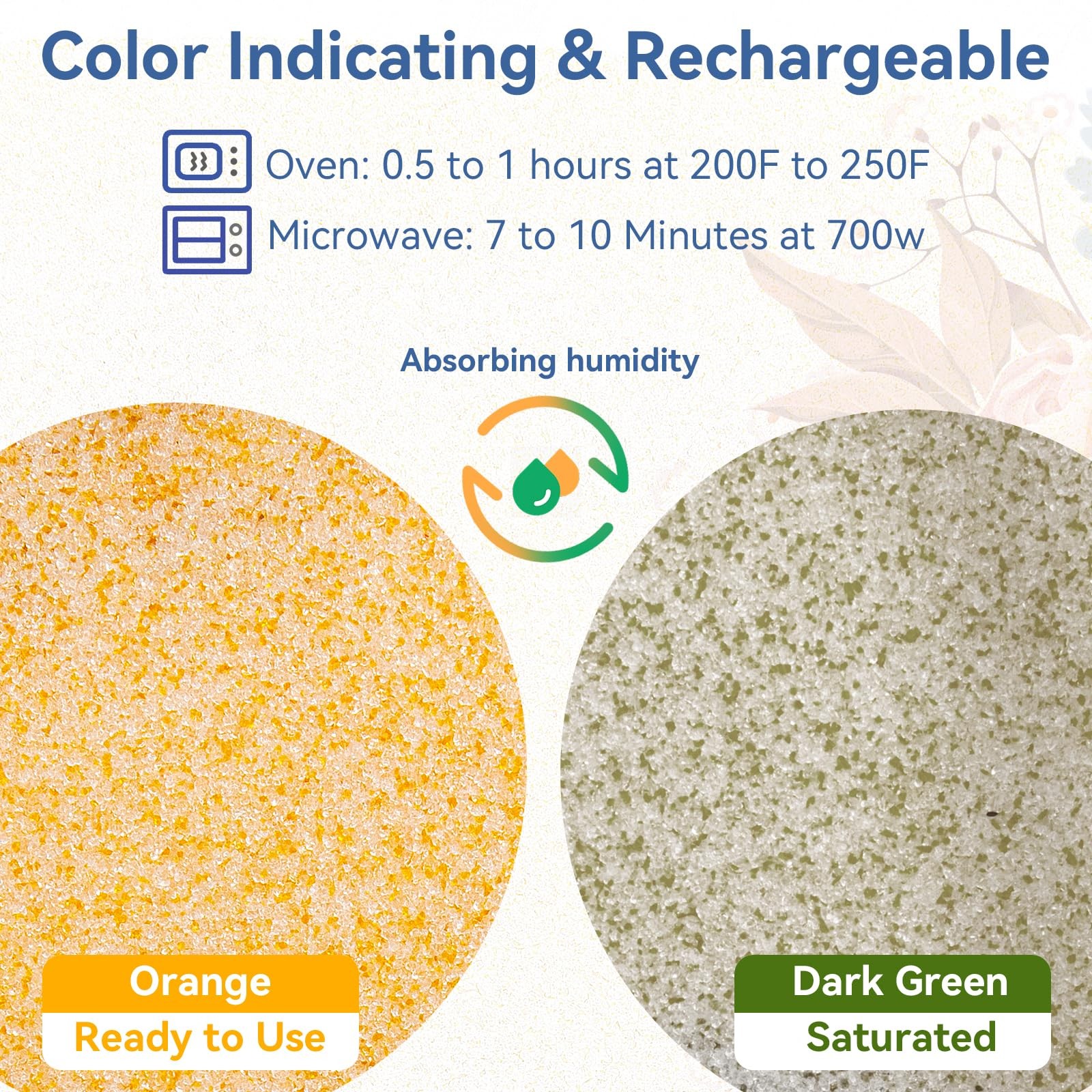 10.4 LBS Silica Gel Flower Drying Crystals, Reusable Color 10.4LB&Container