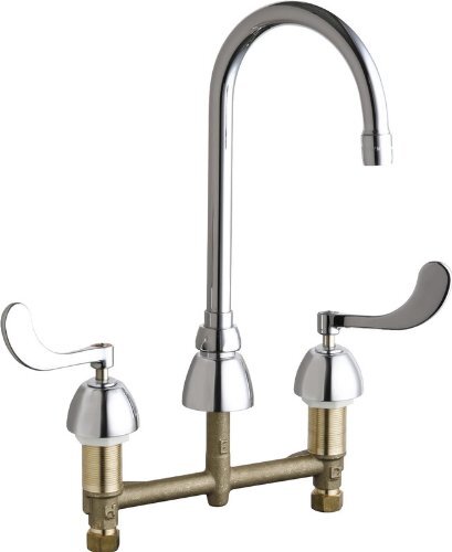 Chicago Faucets C786E3XKABCP CHICAGO CONCEALED HOT AND COLD WATER SINK FAUCET LE