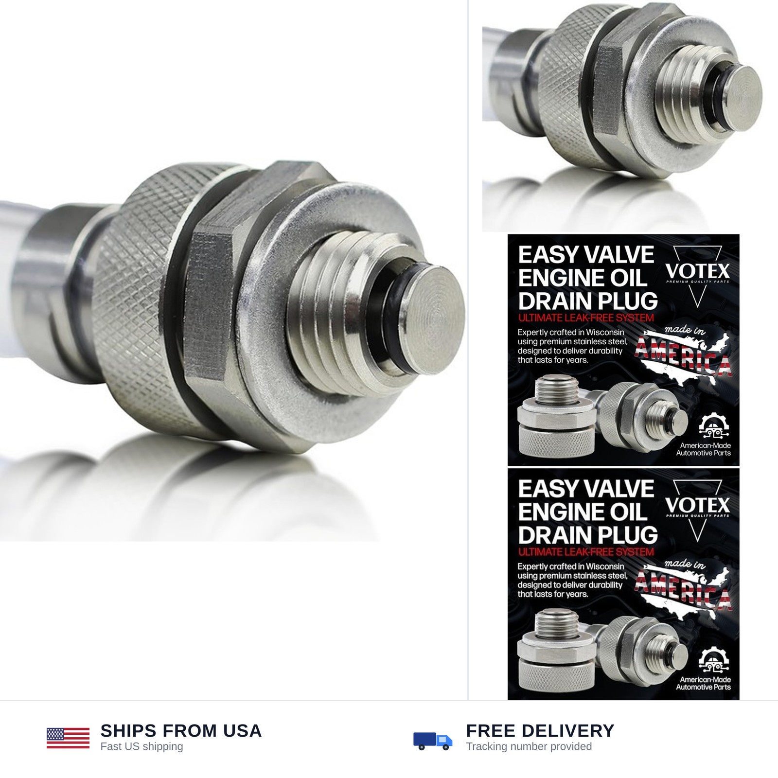 Votex – Made in USA – M12 X 1.75MM Quick Easy Valve Oil Drain Plug fits Buick…