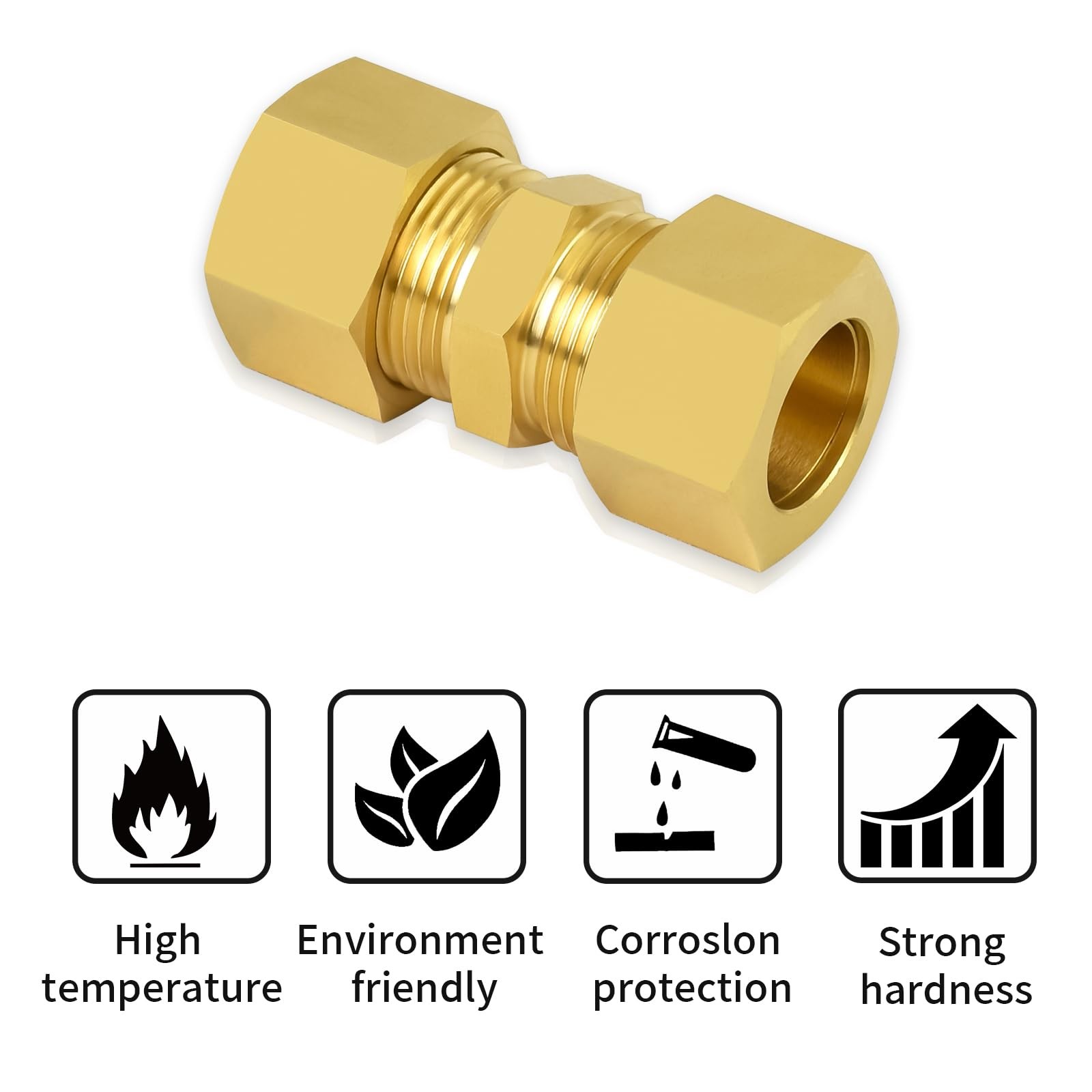 MuHize 5/8″ OD Brass 5/8 Inch, Compression x