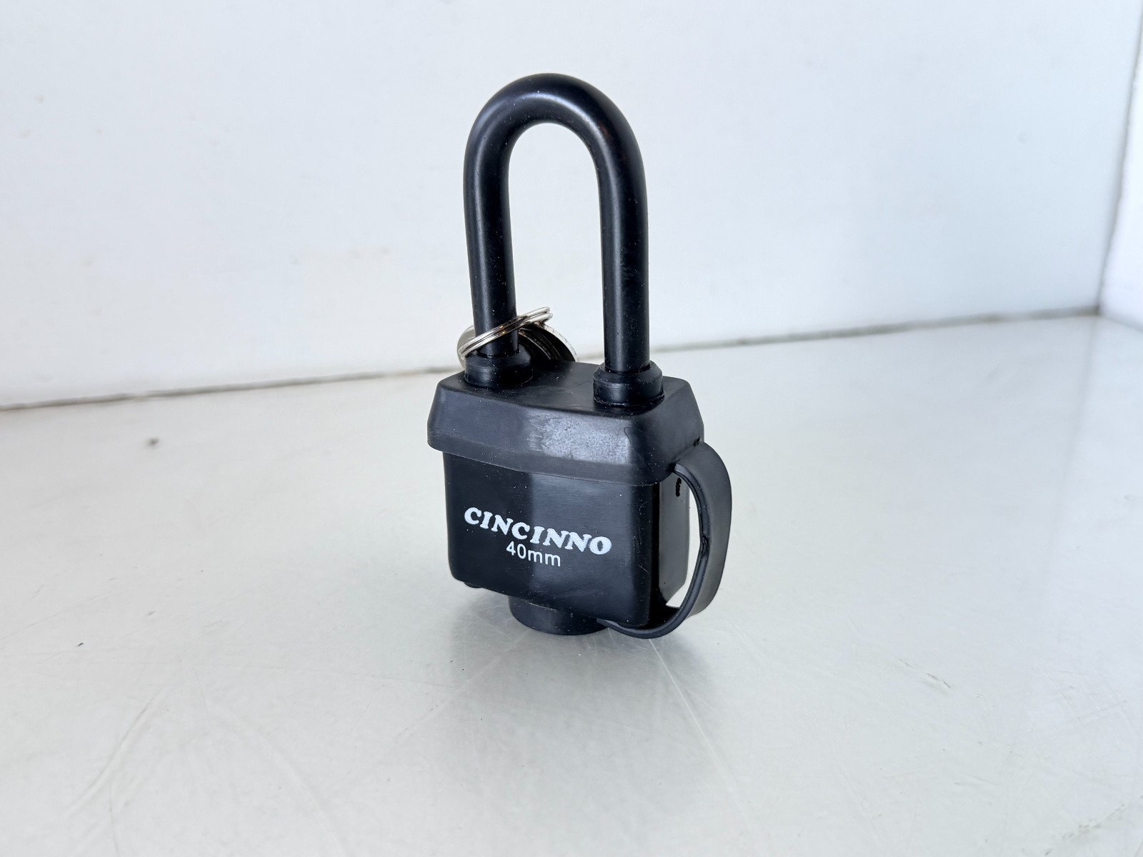 CINCINNO 40mm Padlock with Key,Weatherproof Laminated 40SS*12 Pack, Black (rack)