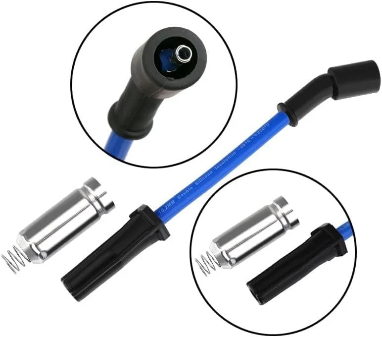 10.2MM Racing Spark Plug Wires for GM V8 4.8L 5.3L 6.0L 6.2L 7.0L Escalade