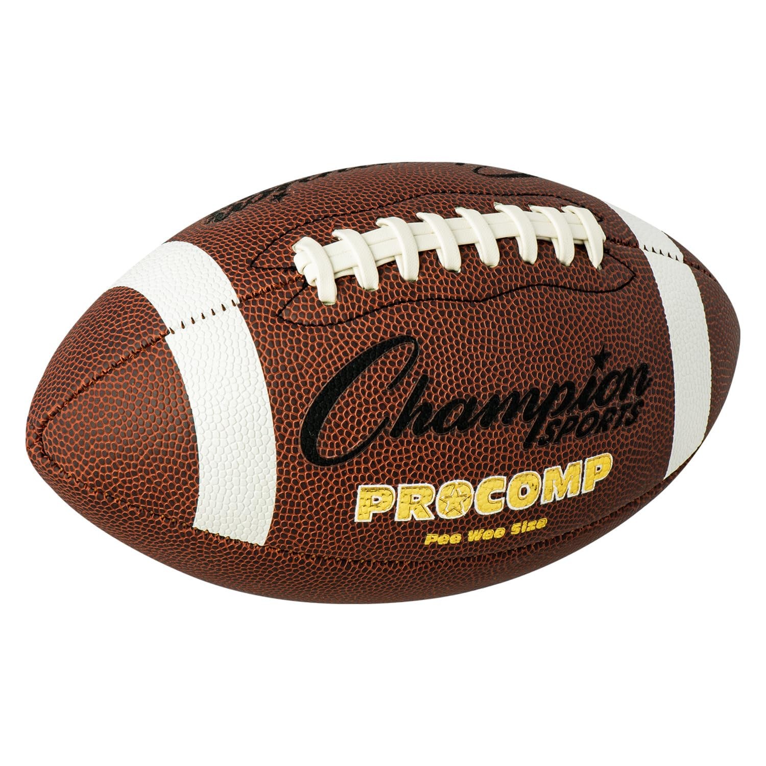 Champion Sports Pee Wee Size Pro Composite Leather Football, Wee, Brown