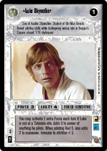 Luke Skywalker Mint/Near Mint SWCCG: Premiere SW