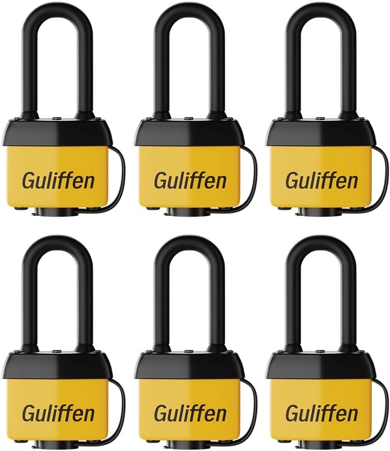 Weatherproof Laminated Steel Padlock with Same Key, LS40mm*6KA, Orange