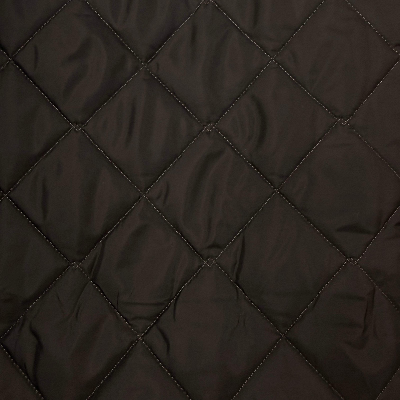Large Dark Brown Double Sided Padded Quilted Material Fabric With White Back | S