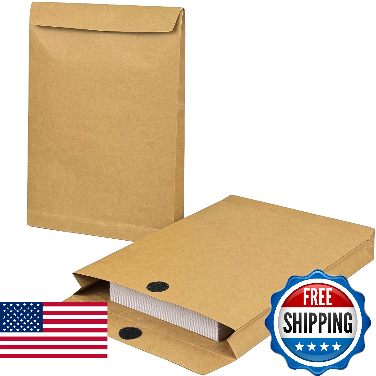 Neehows 25 Pack Expandable Large Kraft Envelopes, 9.3″ x 13″ Big Mailing Envelop