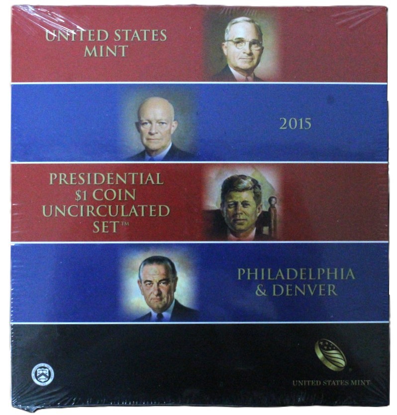 2015 US Mint Issued – Presidential $1 Coin Uncirculated Set – P&D