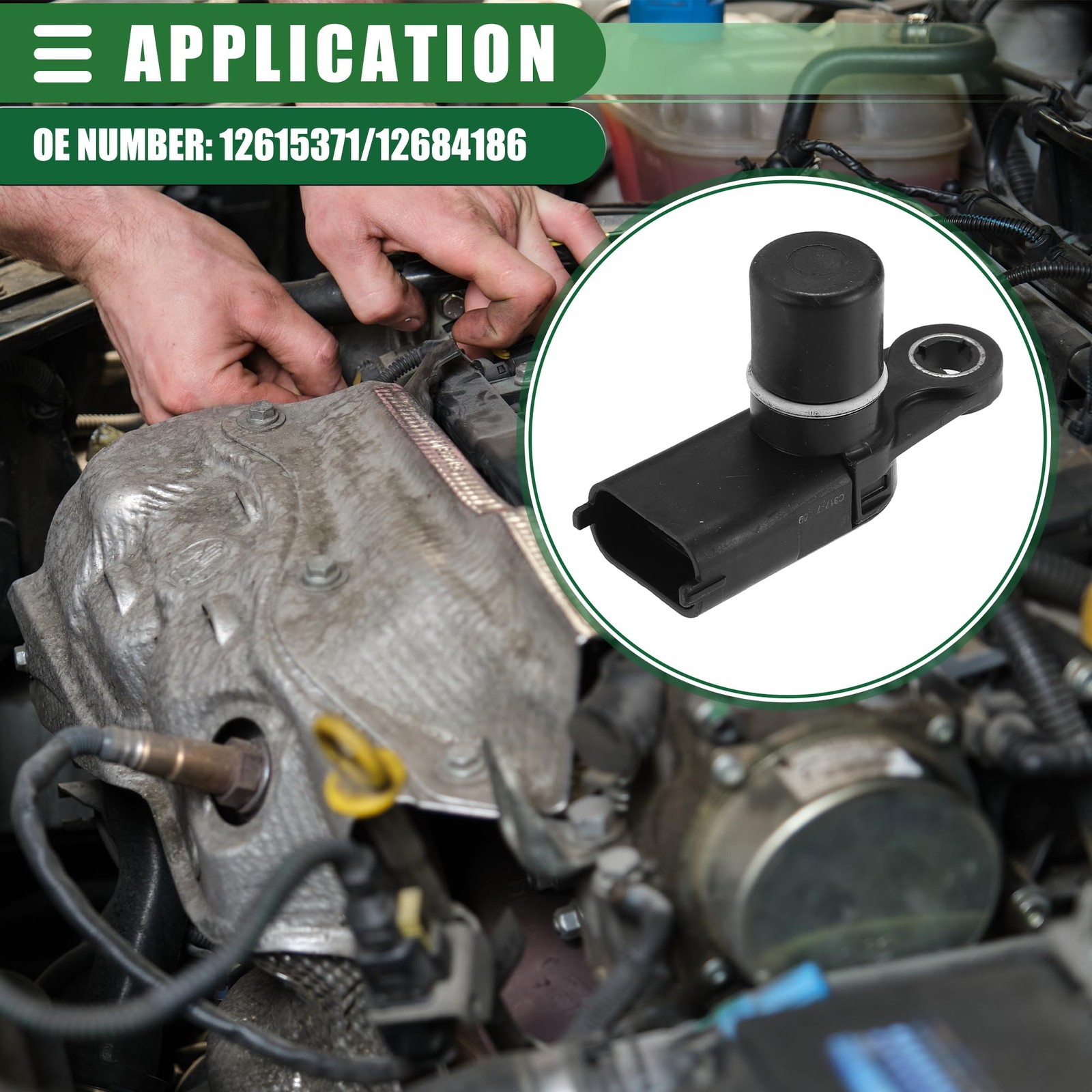Motoforti Camshaft Position Sensor, for Buick Enclave 2010-2023, Plastic, Metal,
