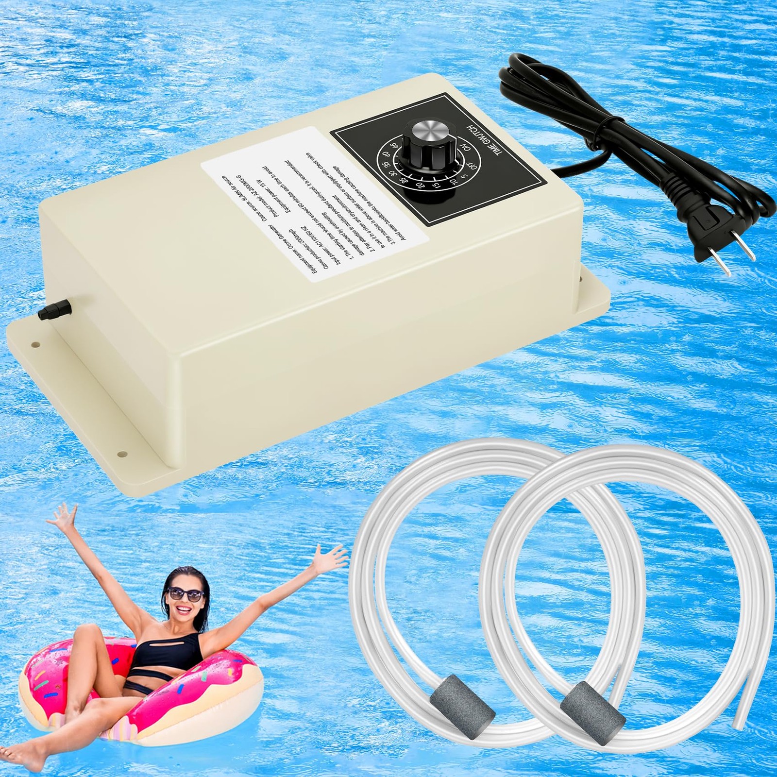 Fuceter 2000mg/h Ozone Generator Cold Plunge with Timer, Ozone Generator Water K