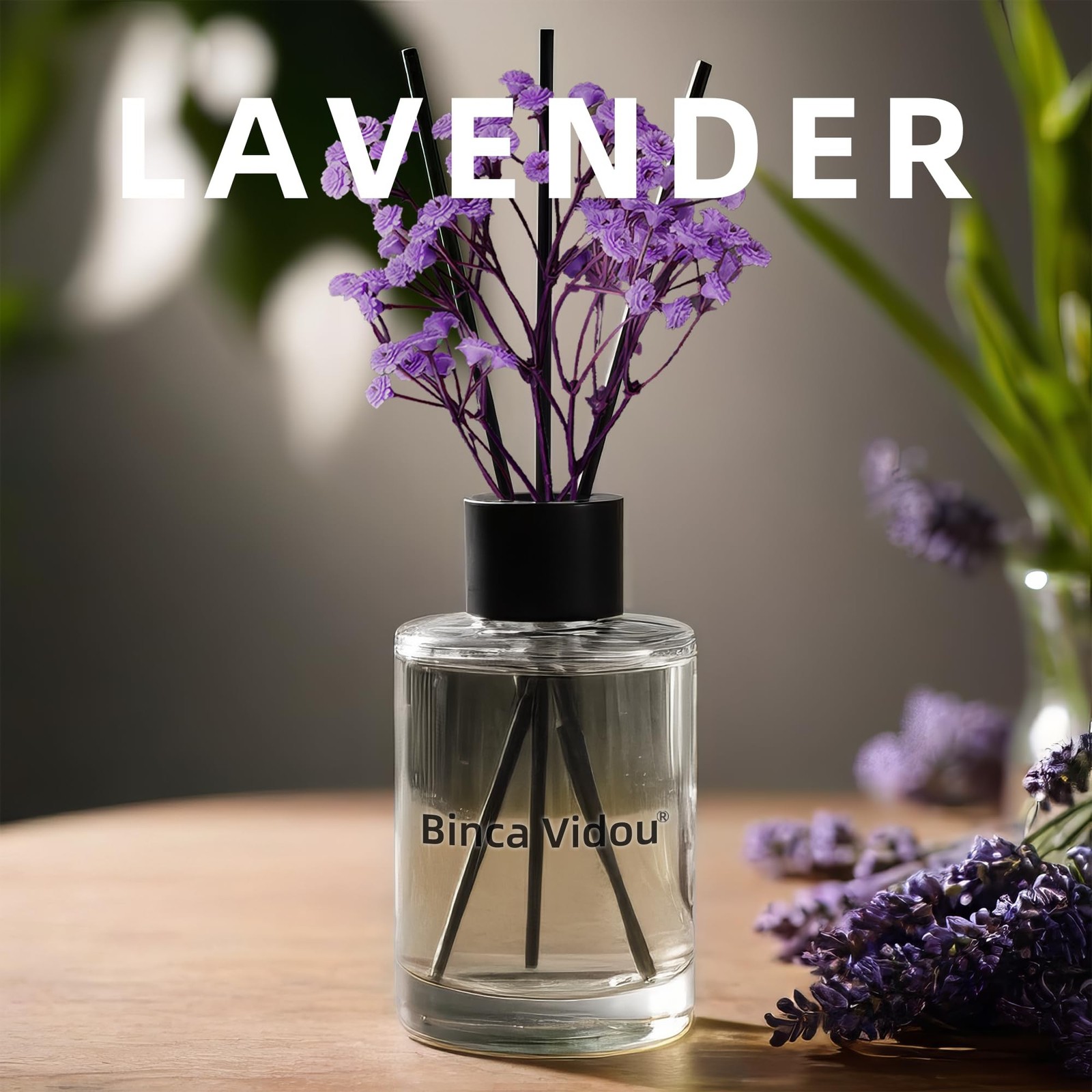 Reed Diffuser, Binca Vidou Lavender Reed Oil Diffusers Set for Office Decor B…