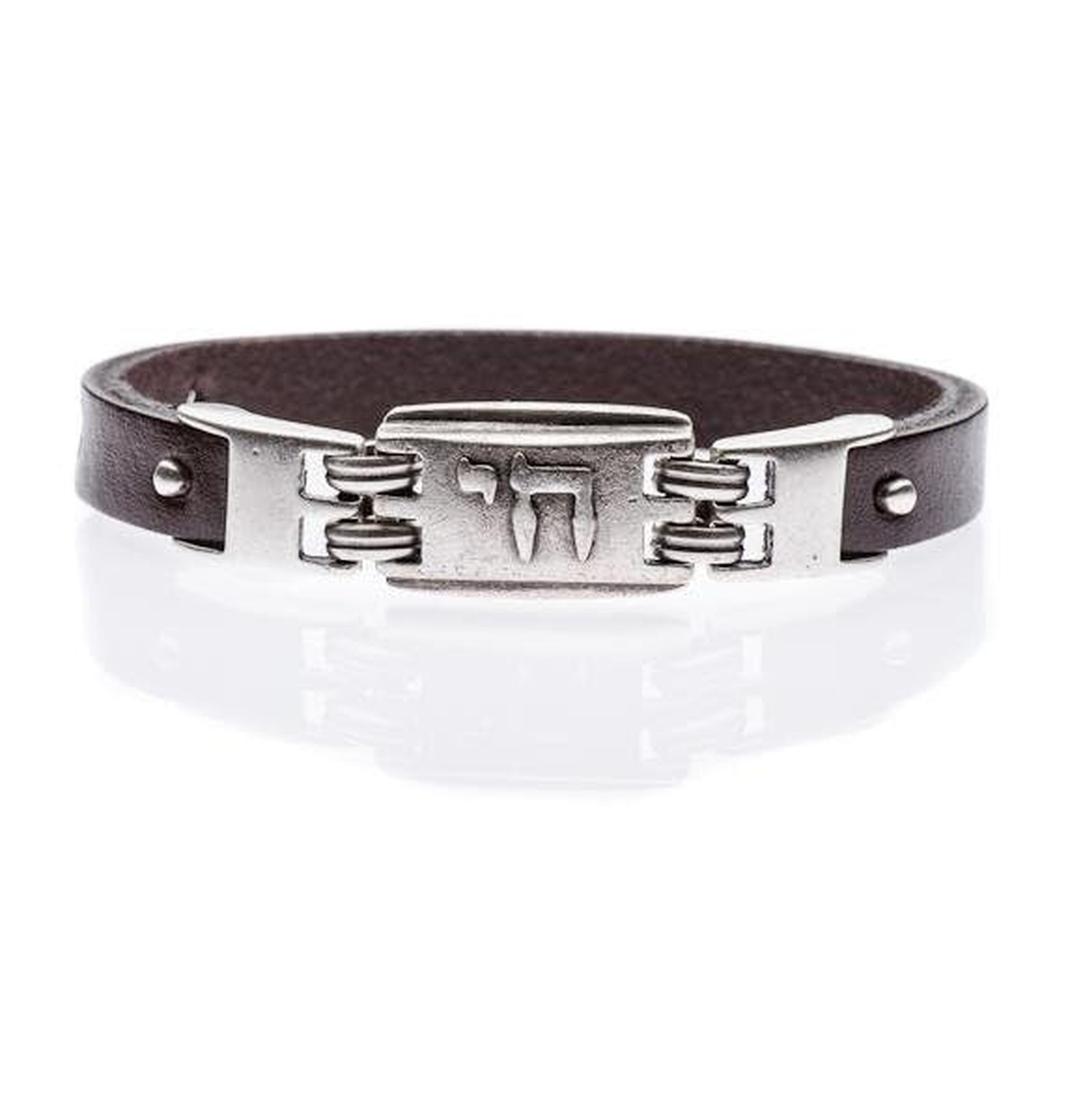 Genuine Leather Shema Israel Bracelet Men Boys Adjustable Jewish Gift | Genui…