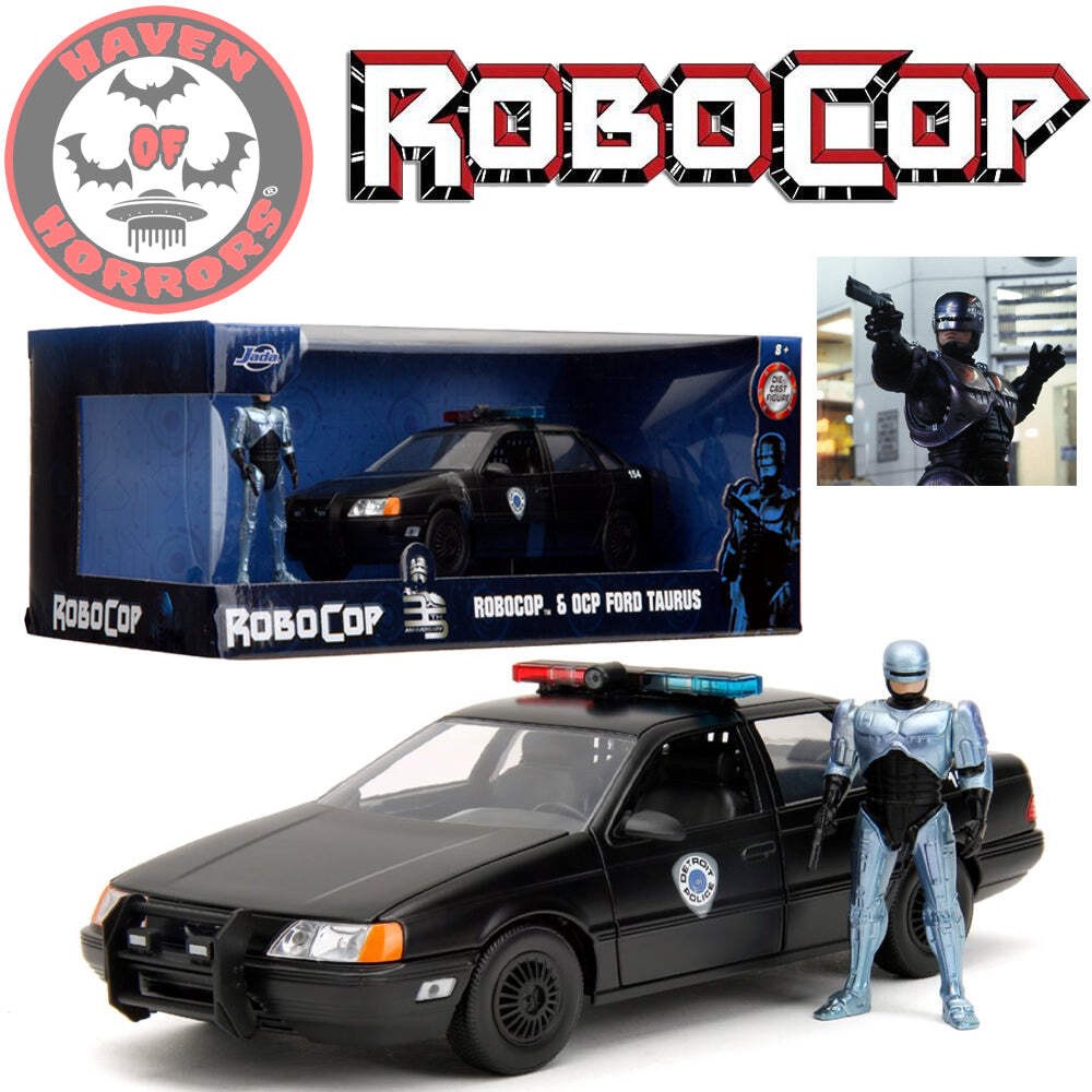 RoboCop OCP Ford Taurus 1:24 Scale Hollywood Rides Die-Cast Metal Vehicle with R