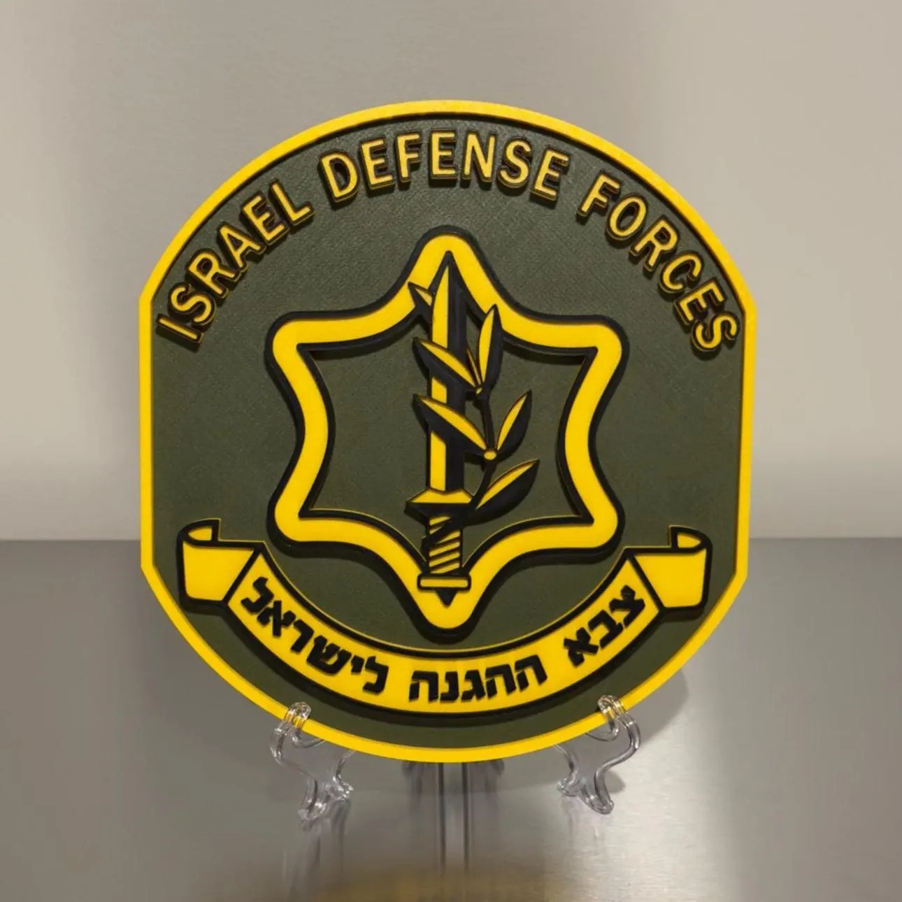Israel Defense Forces IDF 3D Plaque – Wall Art – Military Display Plaque