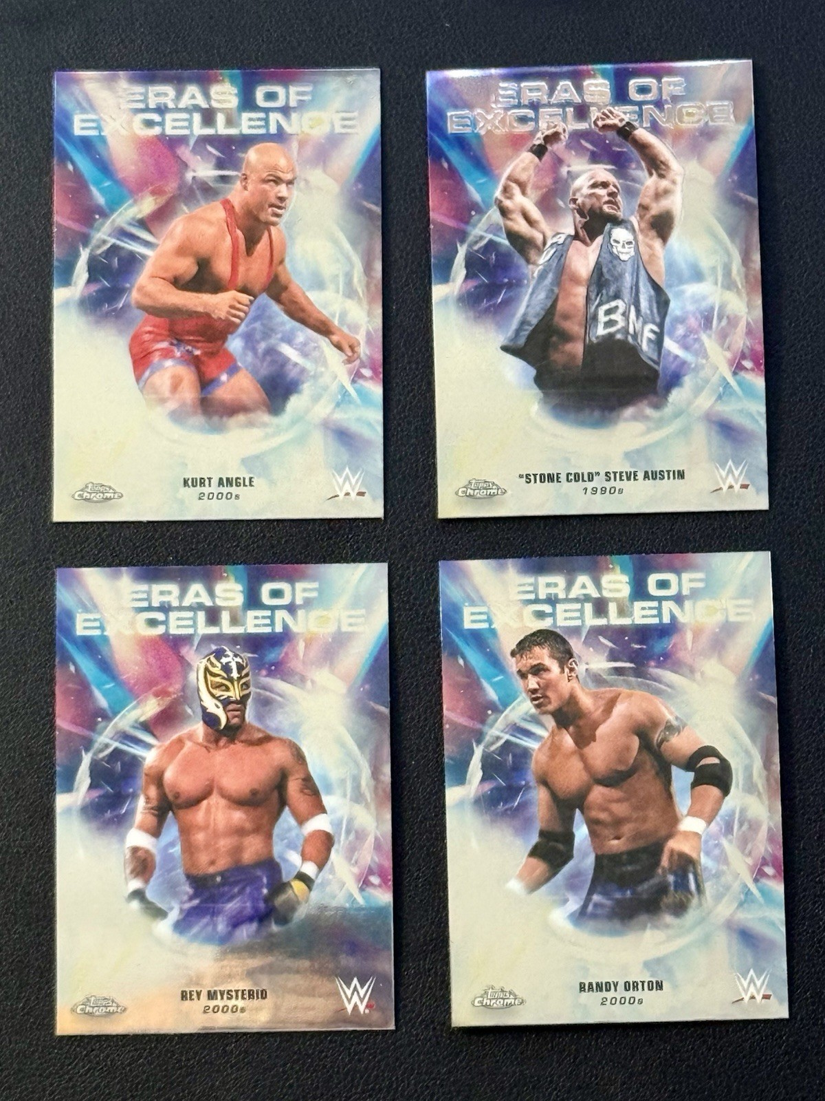 WWE Topps Chrome ERAS OF EXCELLENCE LOT (Cena, StoneCold, Orton, Angle Etc)
