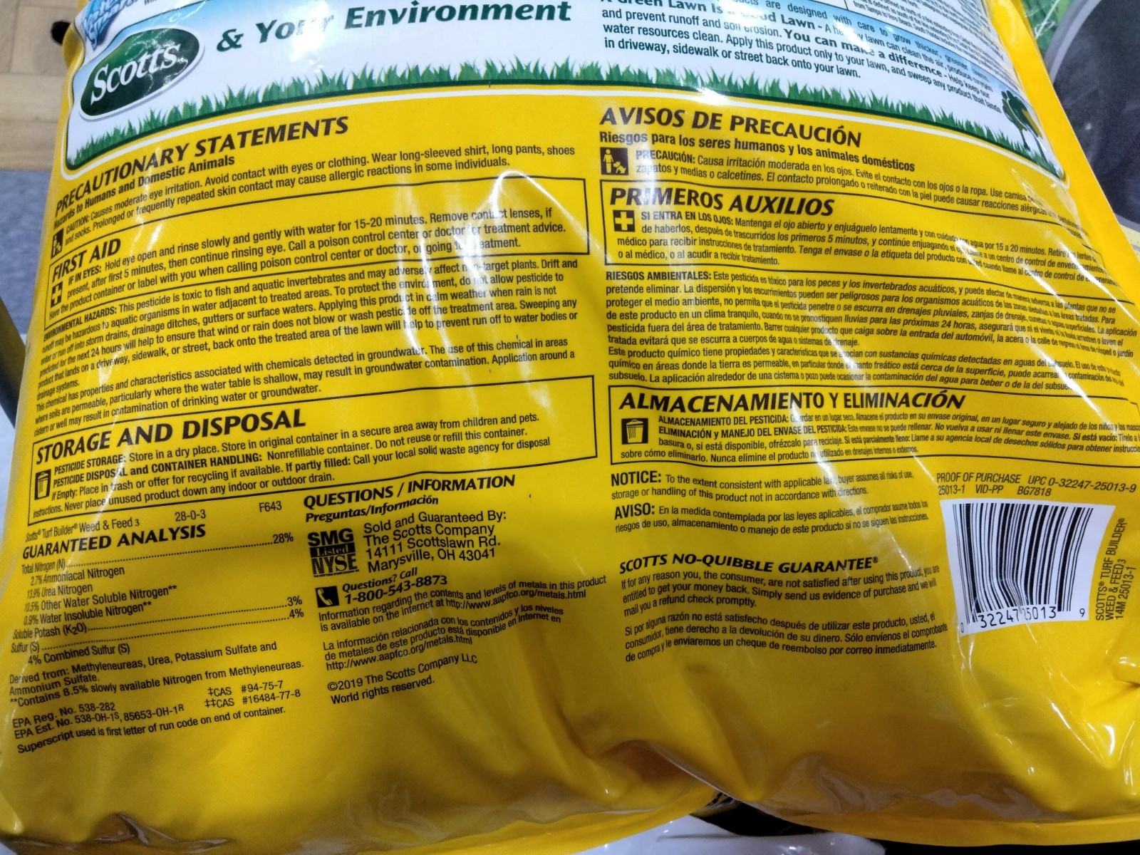 WEED & FEED FERTILIZER 14000 SQ FT 40 LB