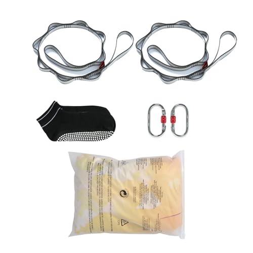 VEVOR Aerial Yoga Hammock & Swing Kit, 5.5 Yards, 100gsm Nylon, 2200lbs Cap.