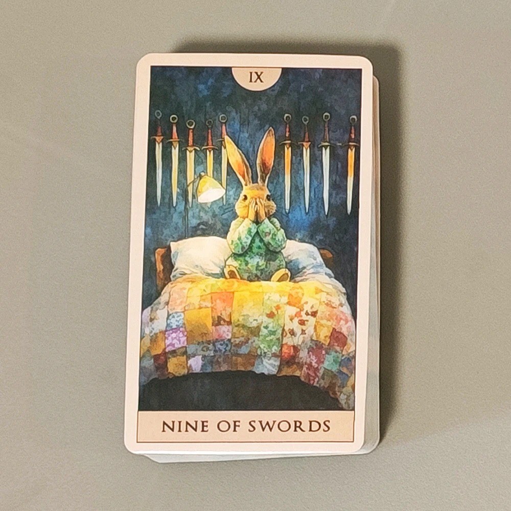 Rabbit Tarot Deck 78 Watercolor Cards – 10.3x6cm (4.06×2.36in) Cute Divination