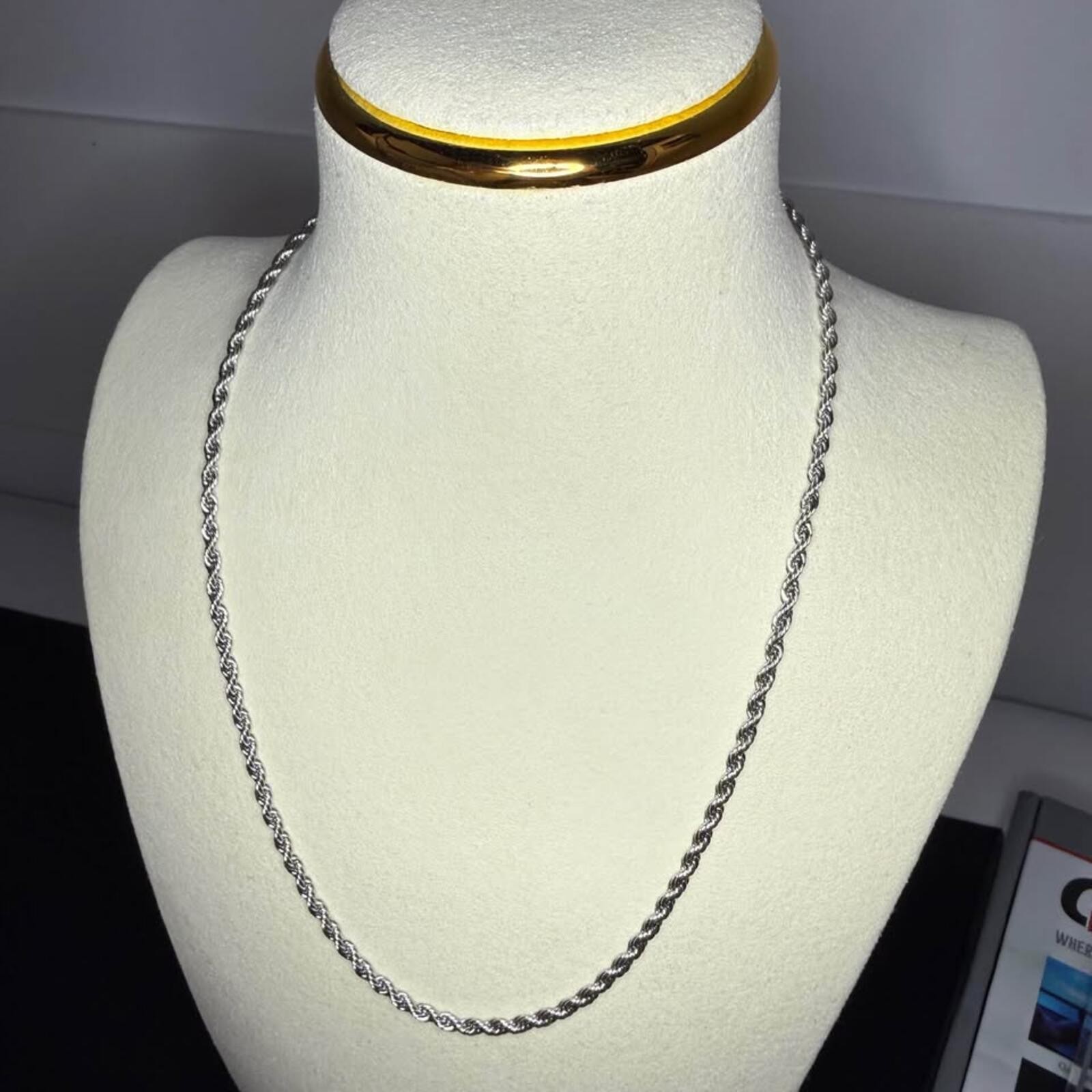 Solid Stainless Steel 2.5mm 18 inch French Rope Chain