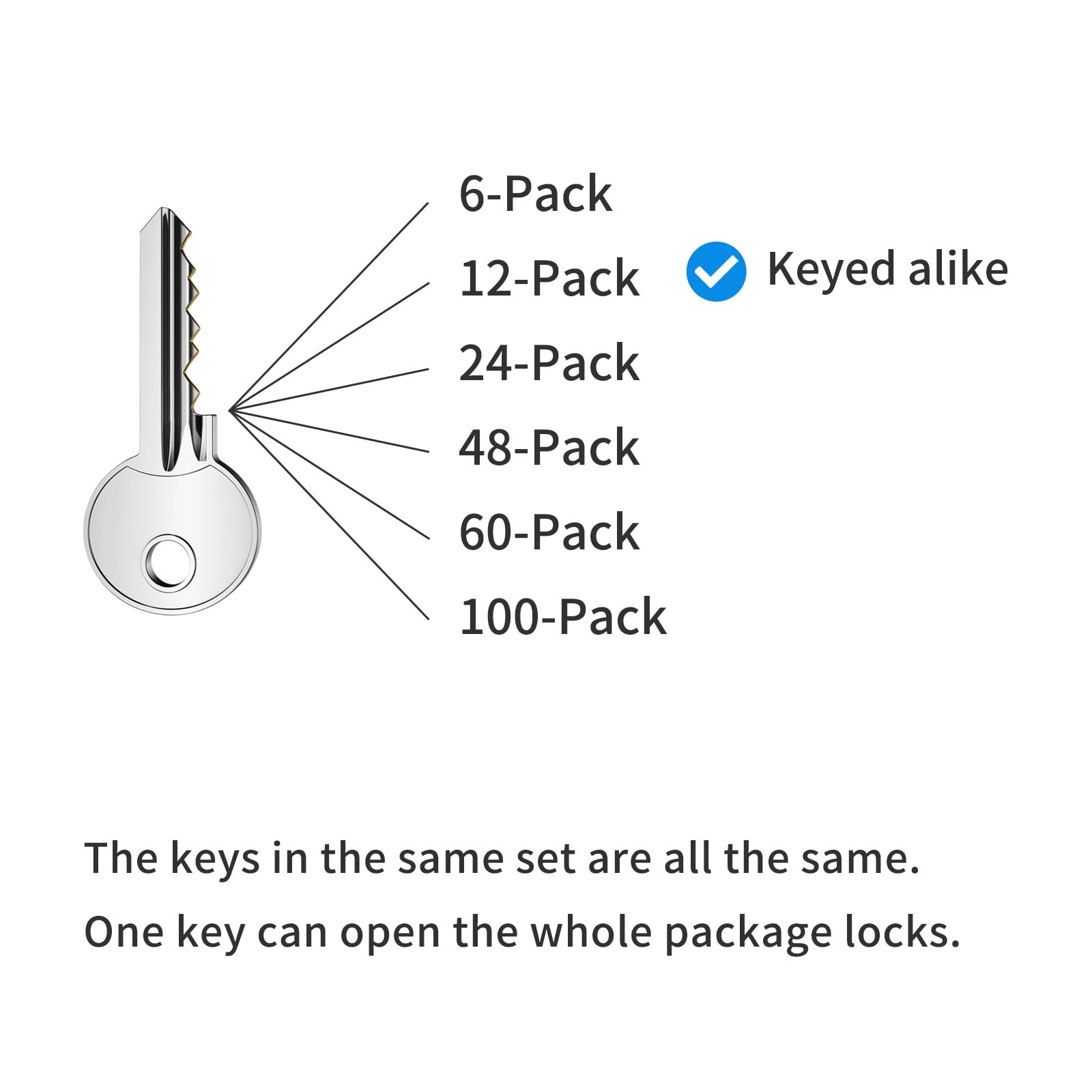 LQYN 12-Pcs 40mm Laminated Steel Keyed Padlocks Long Shackle Storage Locker Tool