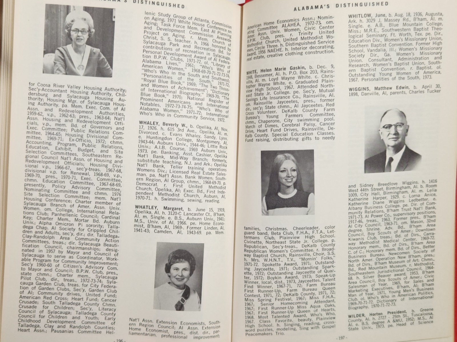 Alabama’s Distinguished Vol 1 1973-1974 Edition Notable Who’s-Who Genealogy