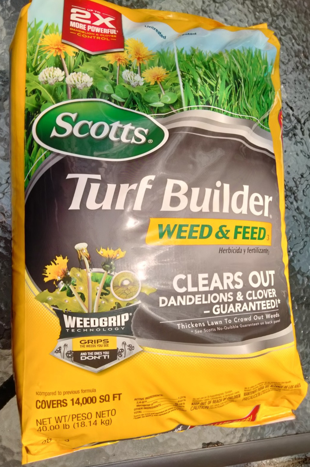 WEED & FEED FERTILIZER 14000 SQ FT 40 LB