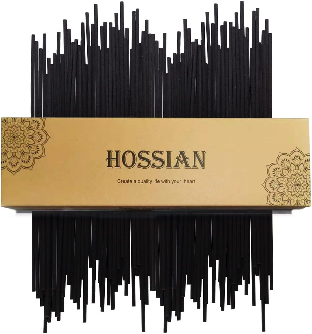 HOSSIAN 50pcs Reed Diffuser Sticks- Black Fibre Black7.5/19cm, Blcak