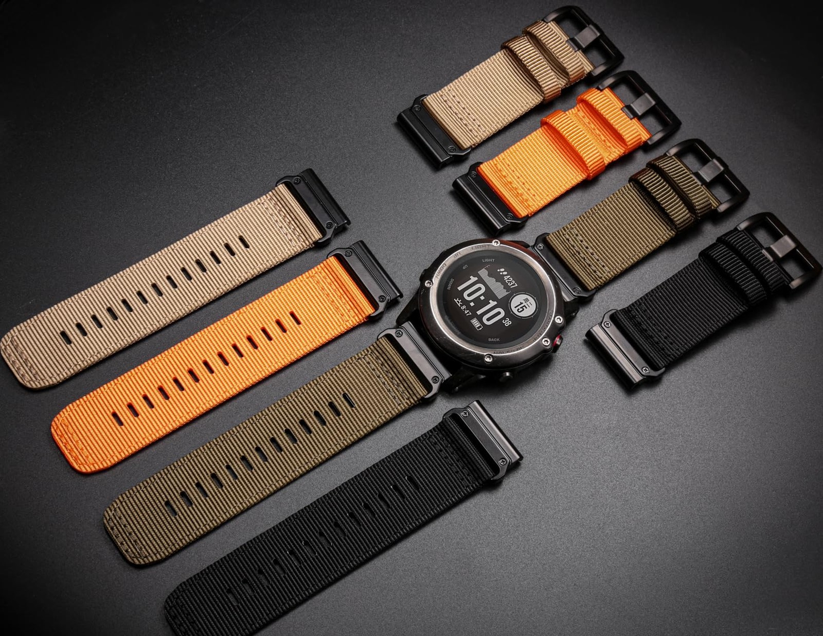 HEMSUT Sport Military Watch Band Compatible with Garmin Fenix 8 51mm/5X Plus/Fen