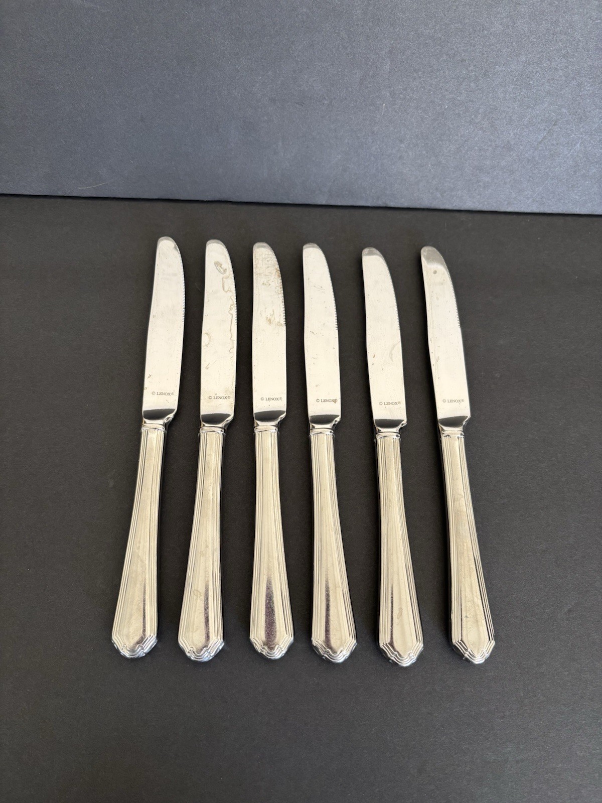 LENOX Stainless Steel 6 Piece Lot Butter Knives Knife