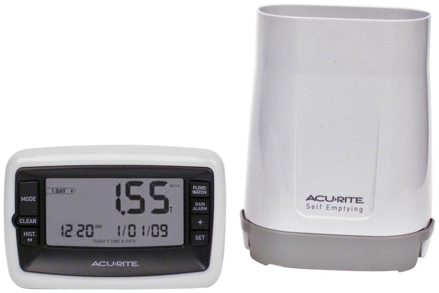 AcuRite Wireless Digital Rain Gauge Horizontal Display, Display
