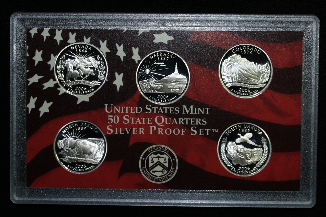 SILVER Quarter PROOF Set Random Date – 0.8937 oz. SILVER