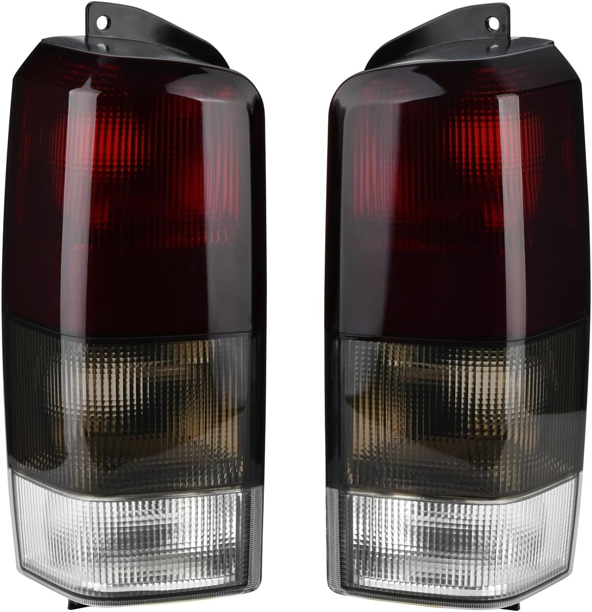 Left & Right Pair Brake Taillights Red Black Housing for 1997-2001 Jeep Cherokee