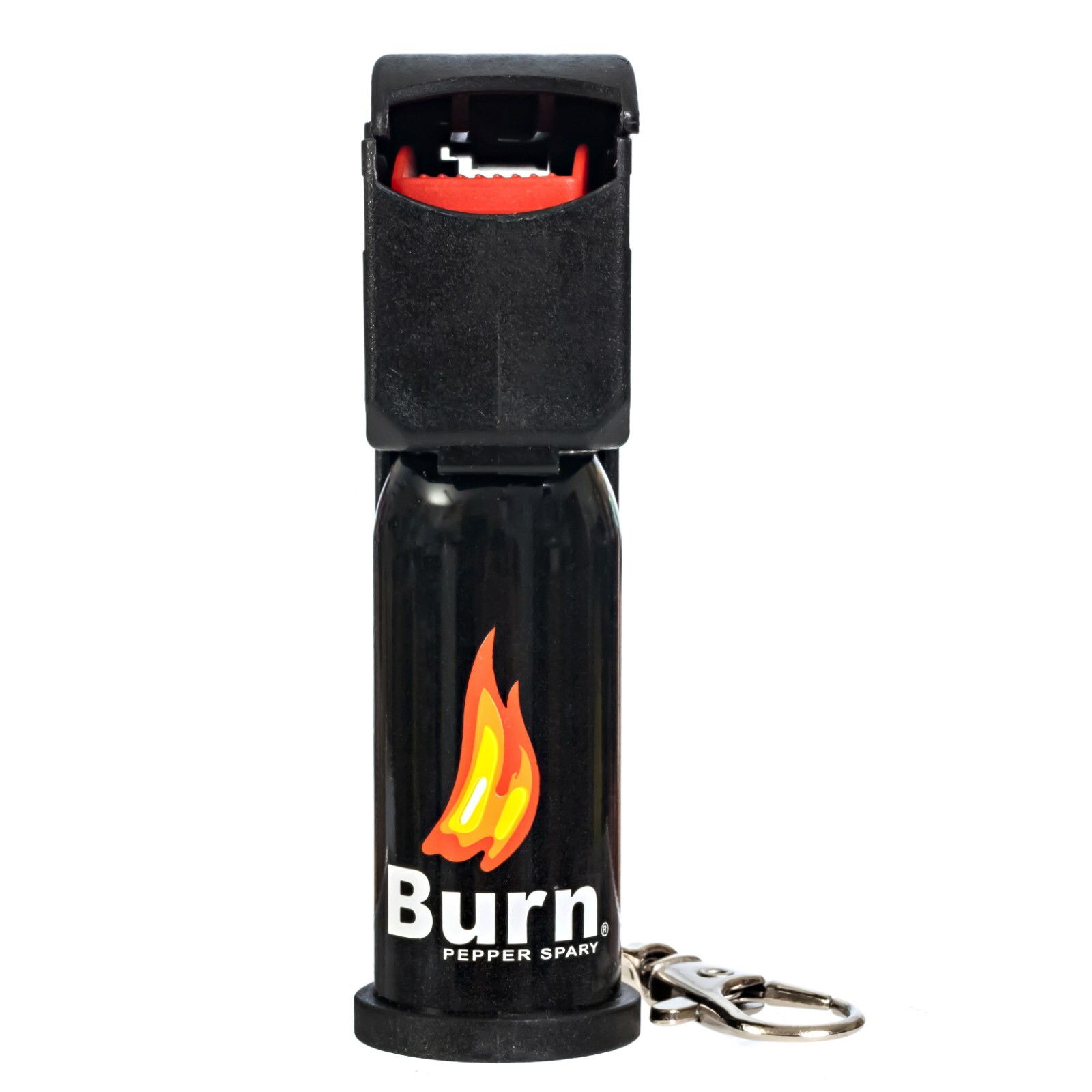 4 Pack BURN Pepper Spray for Self Defense 1/2 oz Security Flip Top Black