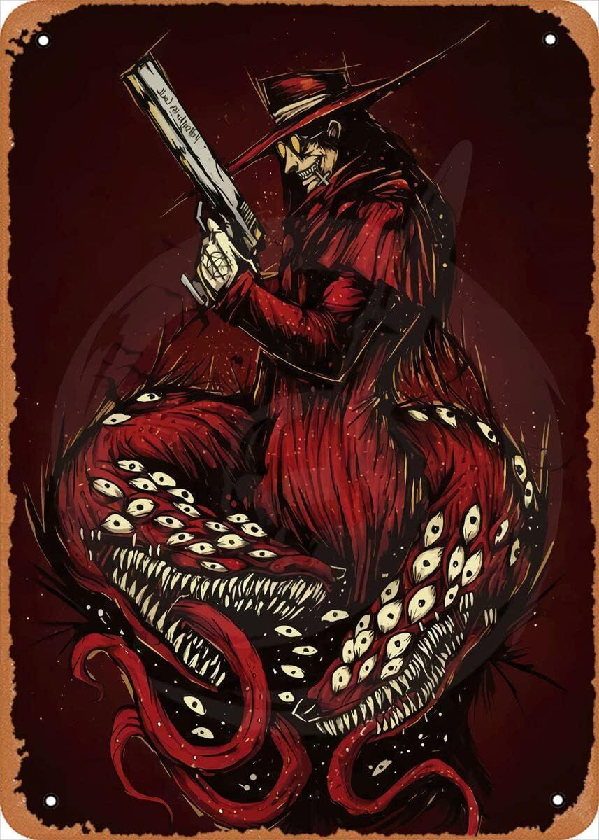 Anime Metal Poster Hellsing figure poster metal tin sign Hellsing Wall Art Decor